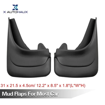 

X AUTOHAUX Pair/2PCS Black Plastic Universal Automobile Car Mud Flaps Mudguards Splash Guards Fit For Most Car Truck