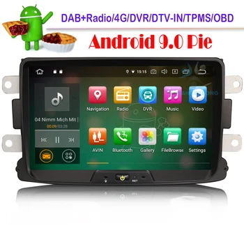 

DAB+ Octa core Android 9.0 Sat Nav Radio Car GPS Navigation player for Renault Dacia Duster Logan Sandero Dokker Bluetooth OBD