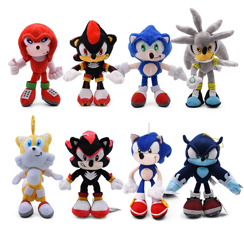 10 видов стилей Sonic игрушки 19 31 см Shadow Amy Rose Knuckles плюшевые мягкие куклы подарок на