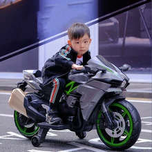 Nuova motocicletta elettrica per bambini di 2-10 anni Moto fuoristrada modello di ricarica bilancia telecomando macchinine per bambini Ride on