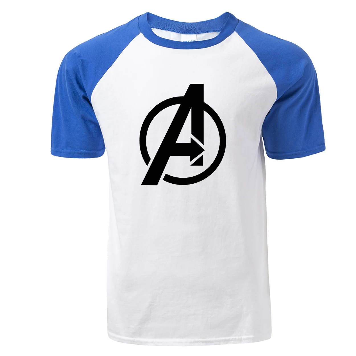 Blue White 1 Летняя Новинка, Мужская Футболка реглан с логотипом Мстителей Marvel, футболка с символом бесконечности, модная повседневная одежда супергероев - Цвет: Blue White 1