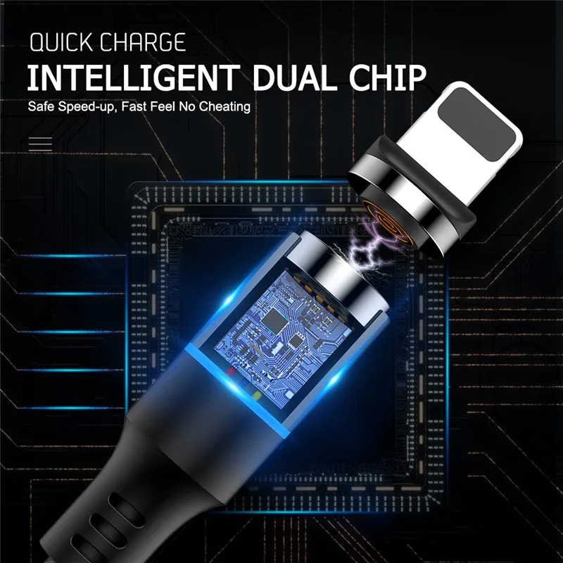 1 2 м Магнитный кабель Micro USB type C для зарядки iphone 7 8 6 Plus X Xs Max XR samsung s9 huawei P30 Xiaomi Redmi Mi6 шнур для передачи данных
