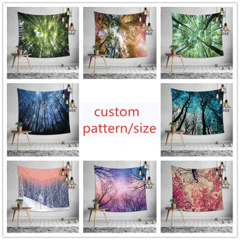 

Forest series wall hanging tapestry beach towel shawl picnic mat yoga pad home decorations party backdrop