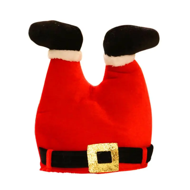 Забавные креативные Мягкие Плюшевые рождественские украшения клоунские Штаны унисекс рождественские шапки фланелевые рождественские праздничные шляпы - Цвет: A