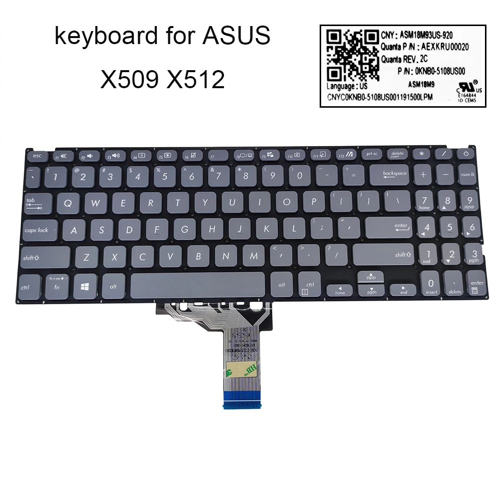 X509 X512 Us Sp Tastiera Spagnola Per Asus Vivobook M509 X515 F515 X509U X509Fa X509Da X509Ba X515Da Spagna Latin Muslimate