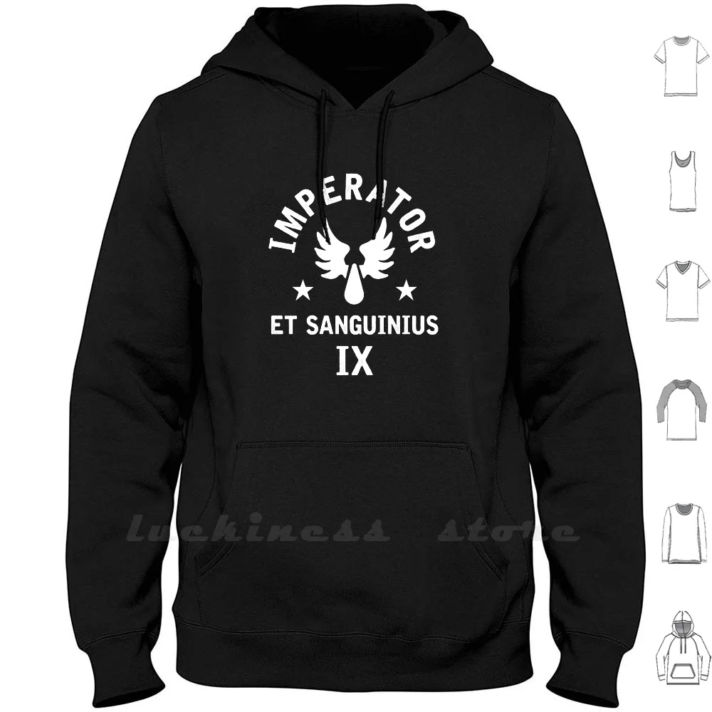 Imperator Et Sanguinius-Angels Felpe Con Cappuccio Manica Lunga Blood Angels Legion Sanguinius Emperor Wargame Dark