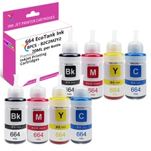 

YC 8x Ink Bottle 664 Compatible for Epson T664 EcoTank ET-2500 ET-2600 ET-2650 ET-3600 ET-4550 ET-14000 L320 L220 L551 L565 L383