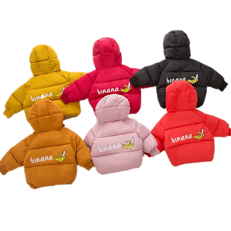 

children's warm down cotton jacket Baby Outdoor Banana coat cotton padded jacket thickened coat bread clothes coat
