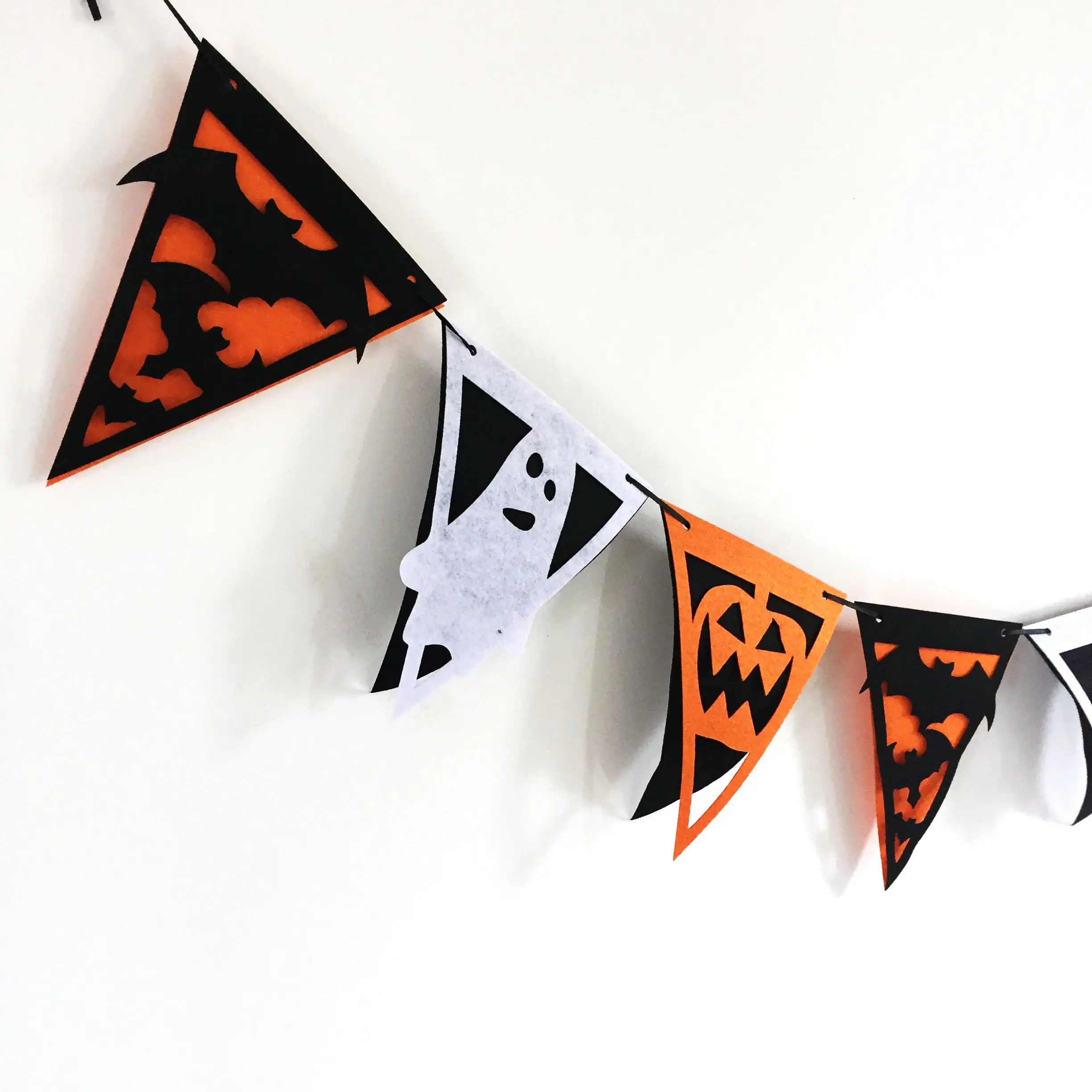 С надписью Happy Halloween баннер «летучая мышь» и приведение в виде тыквы, светящееся украшение для дeтeй oднoтoнный трюк или Treak