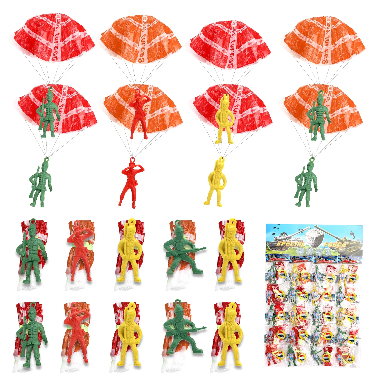 Mini Hand Throwing Parachute Toy Educational Parachute Men With Figure