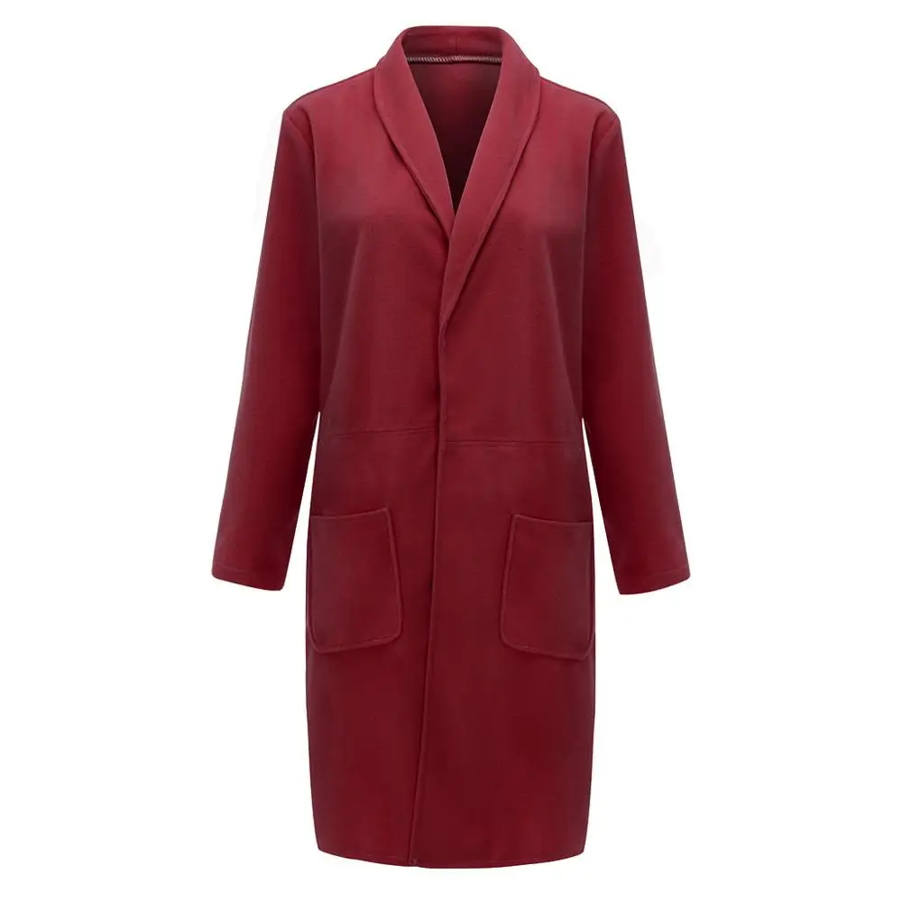 Coat Women Wool Plus Size Winter Vintage Solid Lapel Coat Cashmere Woolen Coat Winter Abrigos Mujer Invierno