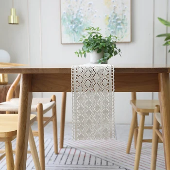 

Bohemia Table Runner Wedding Lace Cotton Polyester Hollow Table Runner Home Dining Table Decor For Any Table Size