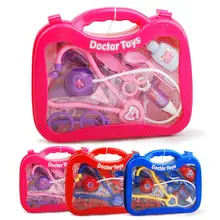 Детская игрушка-Доктор, пластиковые переносные медицинские инструменты, набор игрушек для детей 3-6 лет, набор, чехол