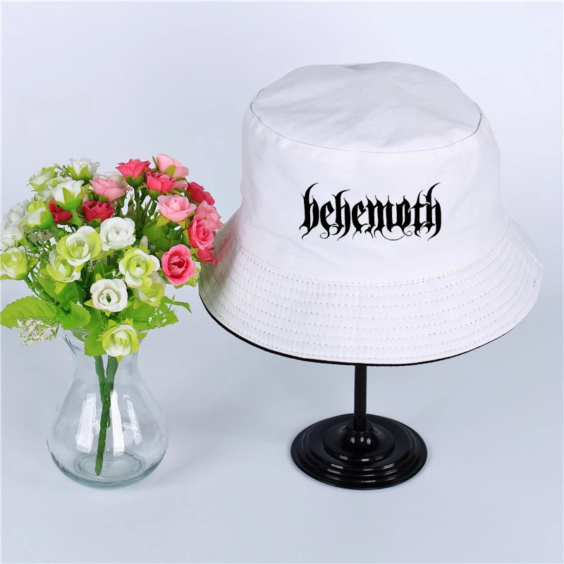 Behemoth Logo Summer Hat Women Mens Panama Bucket Hat Behemoth Logo Design Flat Sun Visor Fishing Fisherman Hat