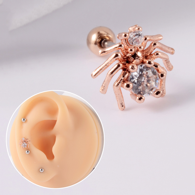 361L Surgical Steel Cz Ear Tragus Cartilage Crystal Lightning Snake Lobe Earrings Helix Earring Barbell Piercing Jewelry 20G