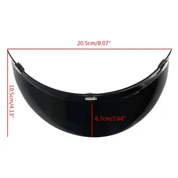 

Universal 3 Snap Visor Face Shield Lens For Motorcycle Helmets Open Face