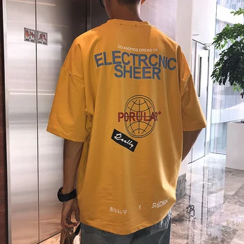 

Summer Short Sleeve T Shirt Men Loose Solid Cargo Japanese Large Stylish Plus Size Fashion Casual Mens Sportswear Clothing EE5DX