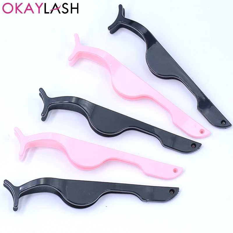 Aplicador de Cílios de Plástico Clipe para Atacado Pedido em Massa Okaylash Pces Logotipo Personalizado Etiqueta Privada Chicote Pinça 30 - 50 100 6 Cílios postiços