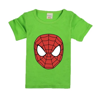 

New Kids Boys Cartoon Spiderman Print T-shirt For Baby Girls Superhero Short Sleeve Cotton Tops Children Print Summer Clothes
