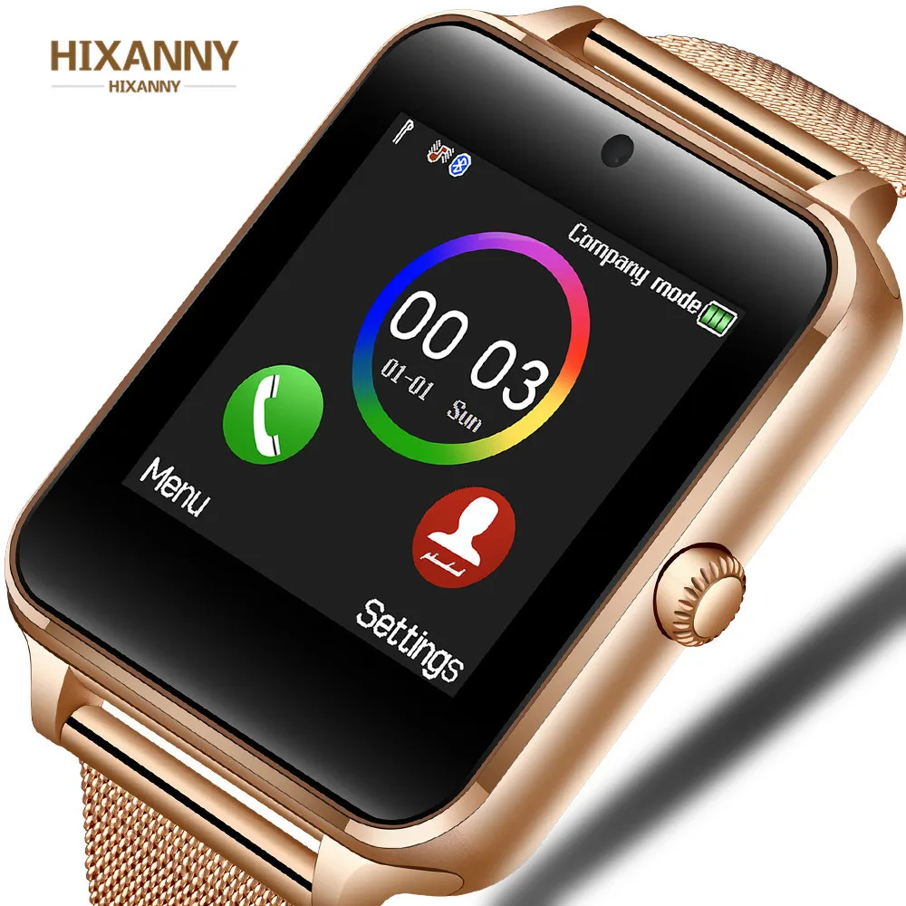

Fashion Smart Watch Metal Digital Watches with Sim Card Slot Push Message Bluetooth Connectivity Android IOS Phone Smartwatch