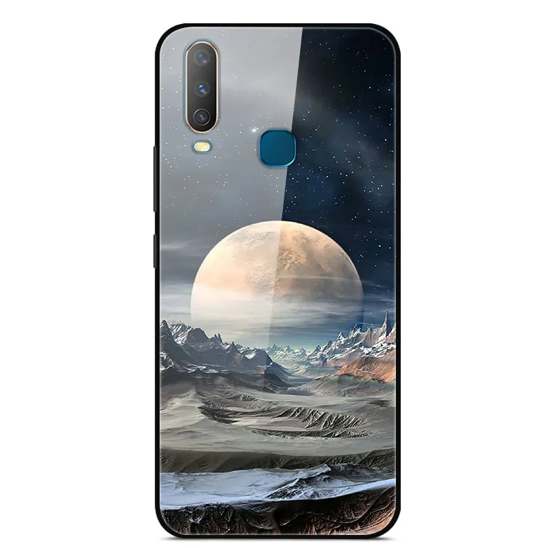 6,35 ''для Vivo Y17 Y15 Y 12 y 3 чехол для телефона из закаленного стекла Жесткий Чехол для VIVO Y 17 Y 15 Y 12 y 3 Чехол Мягкий ТПУ бампер - Цвет: as photo 1