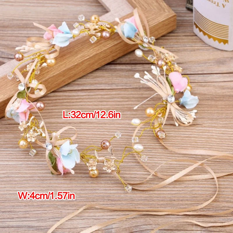 Crystal Pearl Headband Bride Bridal Party Hair Band Wedding Hair Accessories For Women HHeaddress Styling Tools Accessories