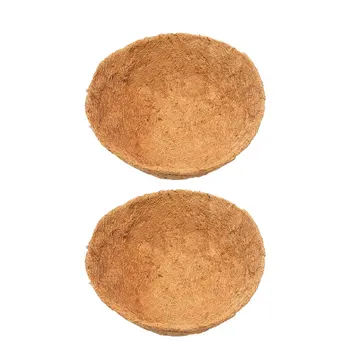 

2 Pcs 30/35CM Half Ball Shape Coconut Flowerpot Liner Cushion Pot Mat Creative Coconut Plant Base Pad Flowerpots Bottom