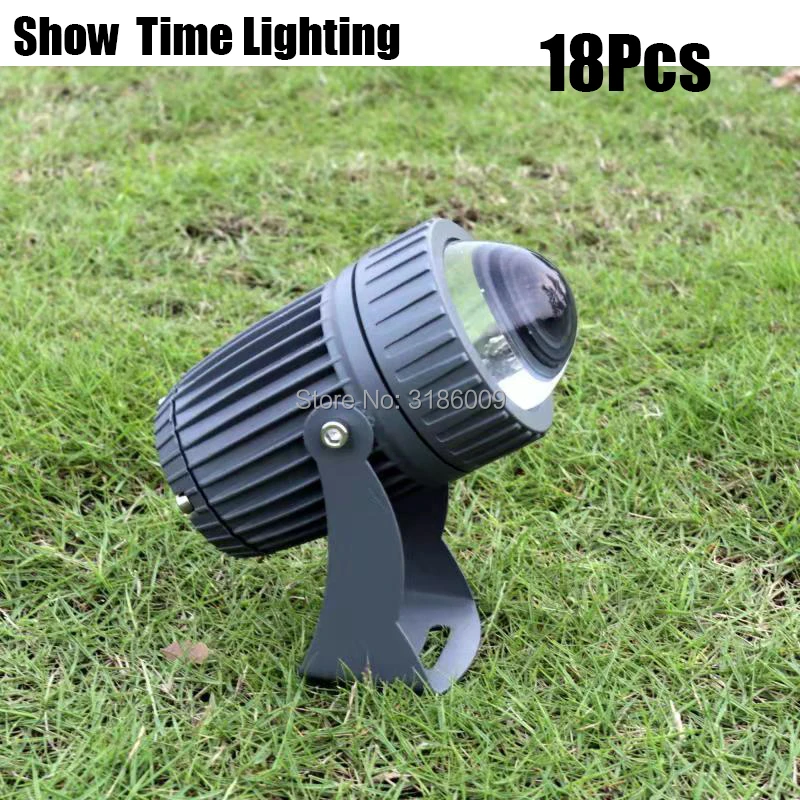 

18pcs/lot 10W RGBW 4IN1 Waterproof Led Pinspot Light Outdoor Use In Rain Coloring Tree Lake House Home Party DJ Night Club