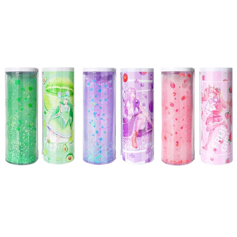 

Multifunctional Pencil Box Case Large Capacity Quicksand Cylindrical Pen Holder WXTA