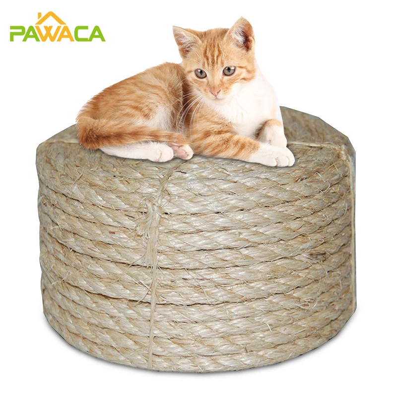 6mm 20m DIY Cat Scratcher Rope Twisted Sisal Cord for Cats Scratching