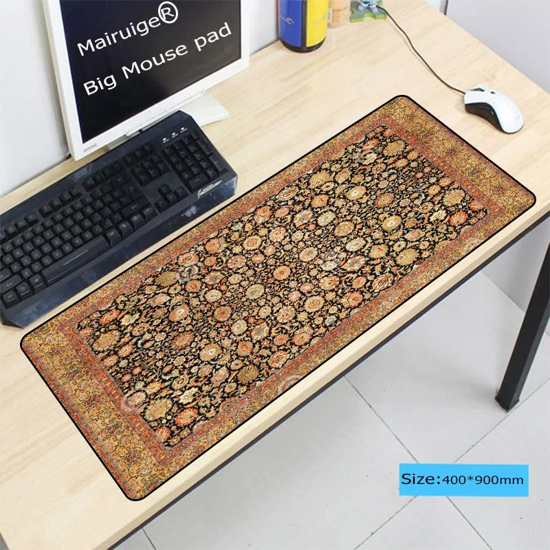  Persian Carpet Large Gaming Mouse Pad Locking Edge Keyboard Mouse Mat Gaming Grande Mousepad for CS