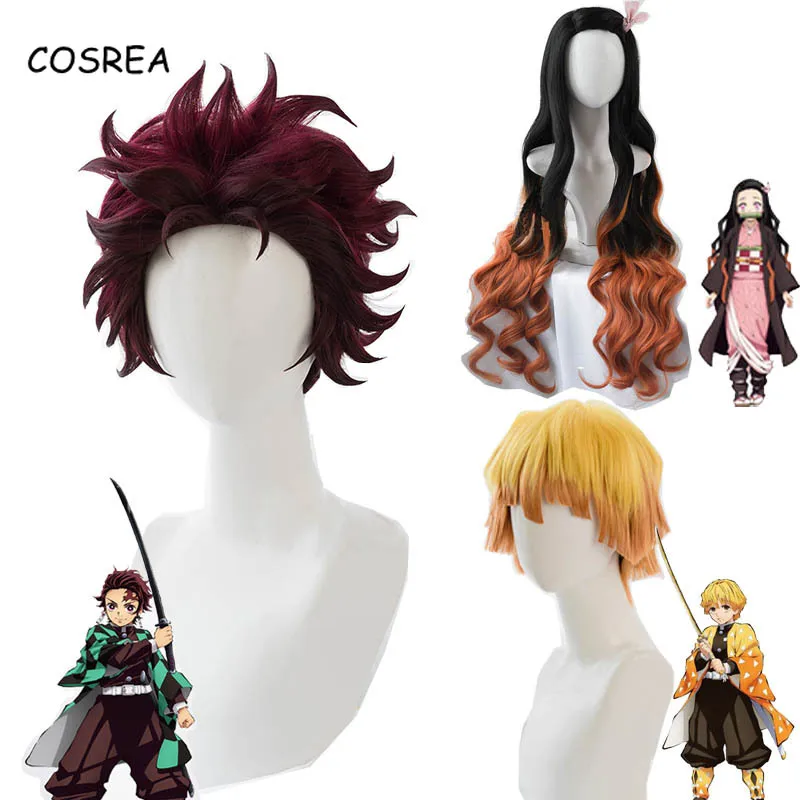 

Demon Slayer kimetsu no yaiba Nezuko Tanjirou Agatsuma Zenitsu Tomioka Giyuu Inosuke Cosplay Wigs
