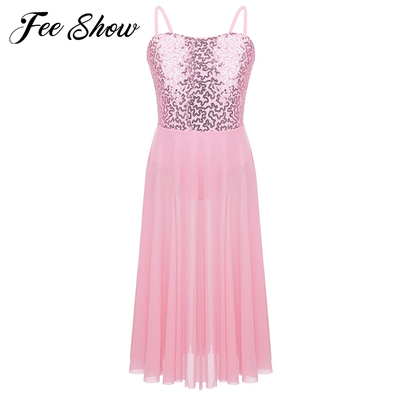 

Sequins Girls Ballet Tutu Dress Kids Tulle Ballet Dance Gymnastics Leotard Dress for Contemporary Ballroom Lyrical Dance Costume