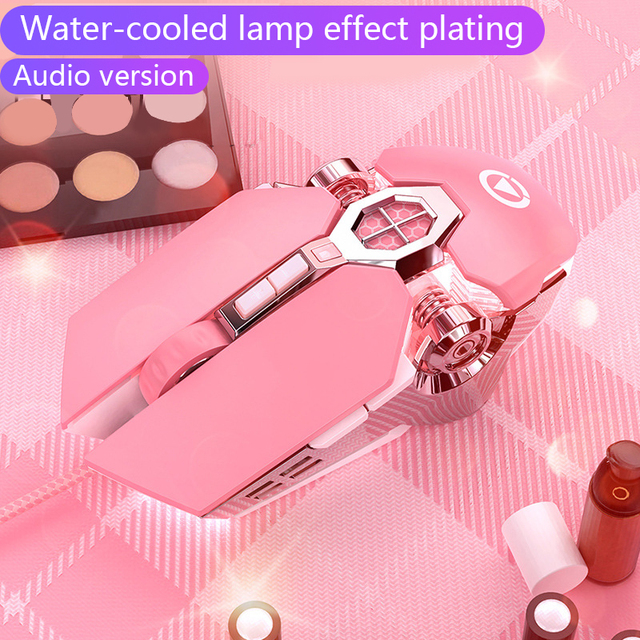 DB62 2020 Pink Mouse Game Dedicated Wired Girl Cute Mechanical Game Macro Mute Mute Office Mouse PC Desktop Game