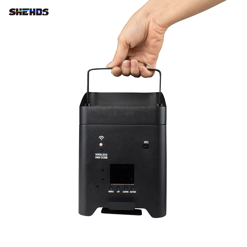 SHEHDS 4/6pcs 6x18w LED 배터리 빛 무선 Wifi 워시 파 파티 DJ 디스코 레스토랑 웨딩 홈 벽 워시 APP 전화 계속