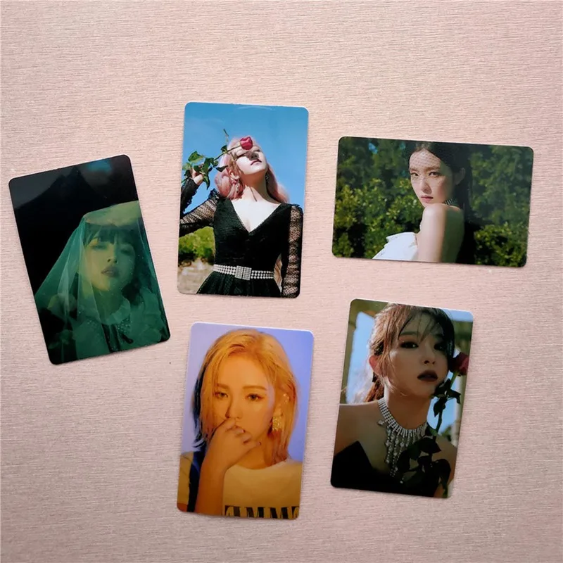 5 шт. Youpop красный бархат с фотографией летний альбом K POP самодельные Бумага карты