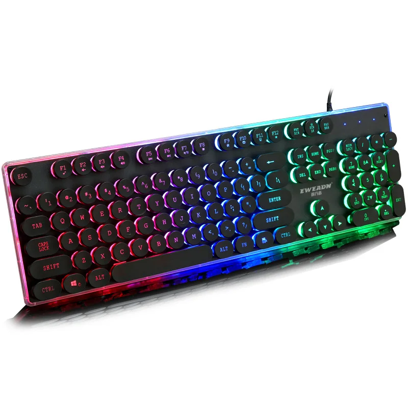 

Former Walker GX60 Punk Machinery Handfeel Keyboard Rainbow Shining Game Computer USB Cable Chicken Keyboard