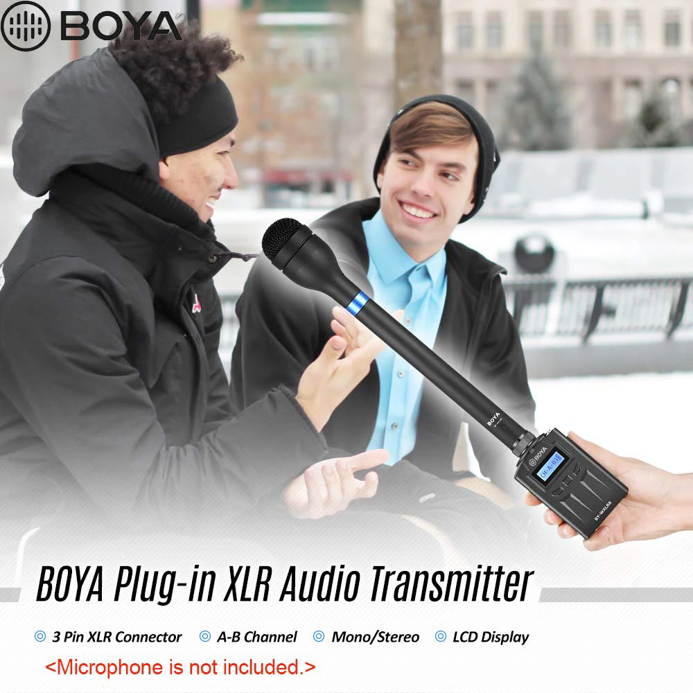 BOYA BY-HM100 ручной микрофон сплав всенаправленный динамический XLR микрофон для выступлений видео интервью BY-WXLR8 Pro