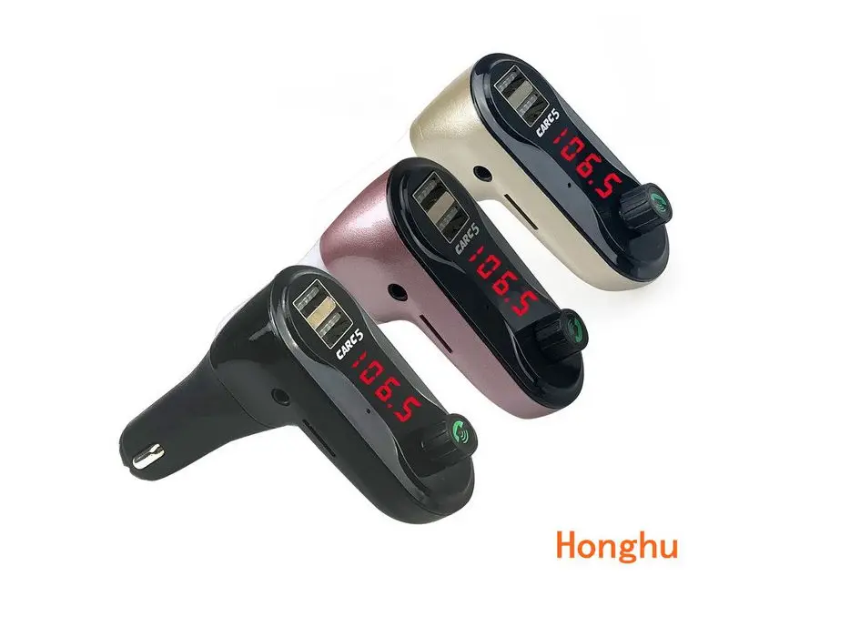 Автомобильное зарядное устройство с двумя USB и Bluetooth, автомобильный беспроводной fm-передатчик, прикуриватель, TF карта, mp3-плеер