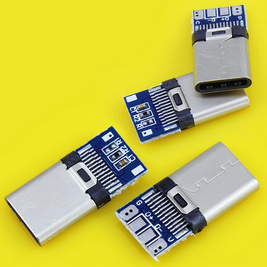 JCD для Android DIY OTG USB-3.1 сварочный Штекерный соединитель USB 3,1 type C с печатной платой вилки линии передачи данных терминалы usb 3,1