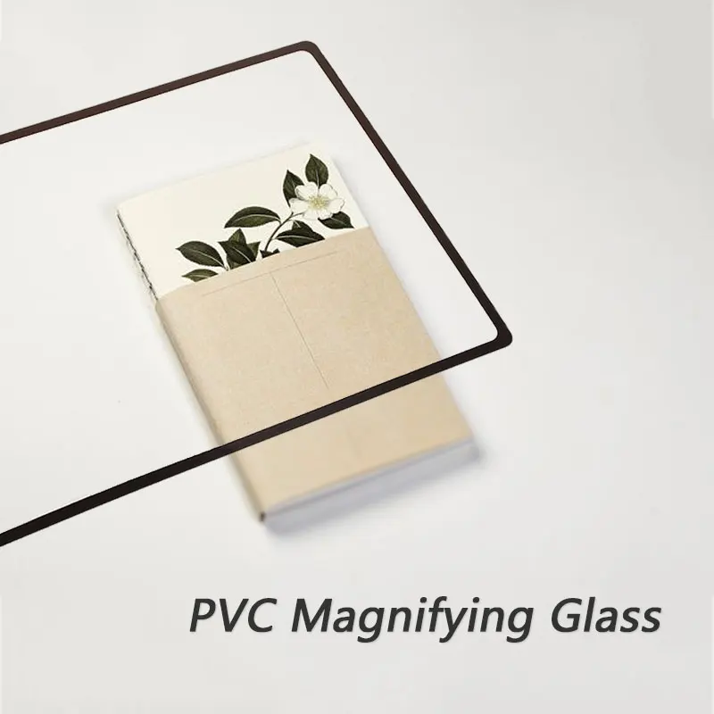 Magnifying Glass Transparent Office Archaeology Reading Magnifying Lens Durable PVC Bedroom Desktop Glass Lens Newspaper