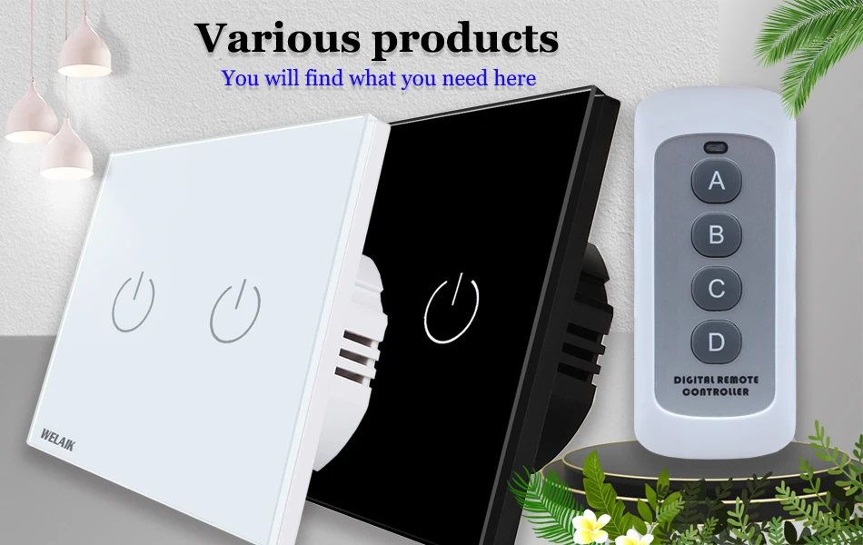 86黑白遥控二开开关