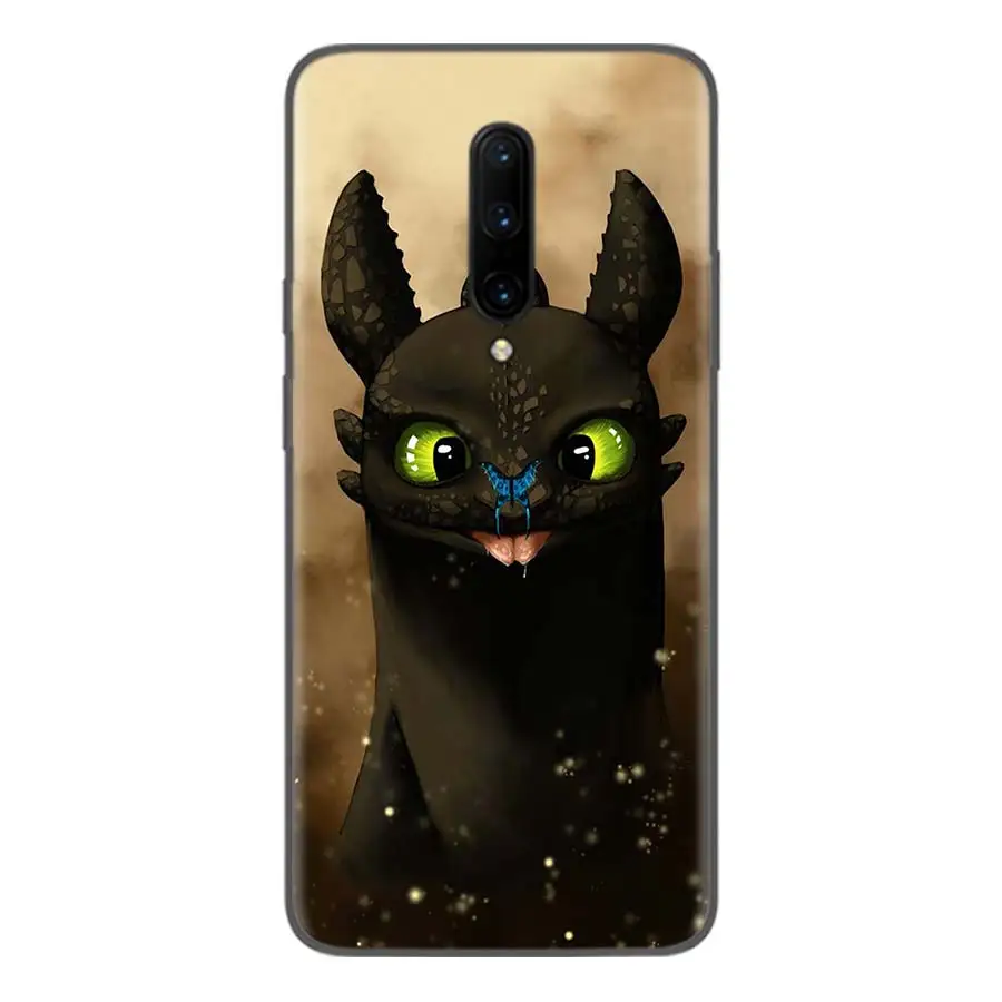 Черный чехол в стиле «Как приручить дракона» для Oneplus 7Pro 1+ 7 Pro 6 6T 5 5T 3T художественный подарок мягкий чехол для телефона с рисунком