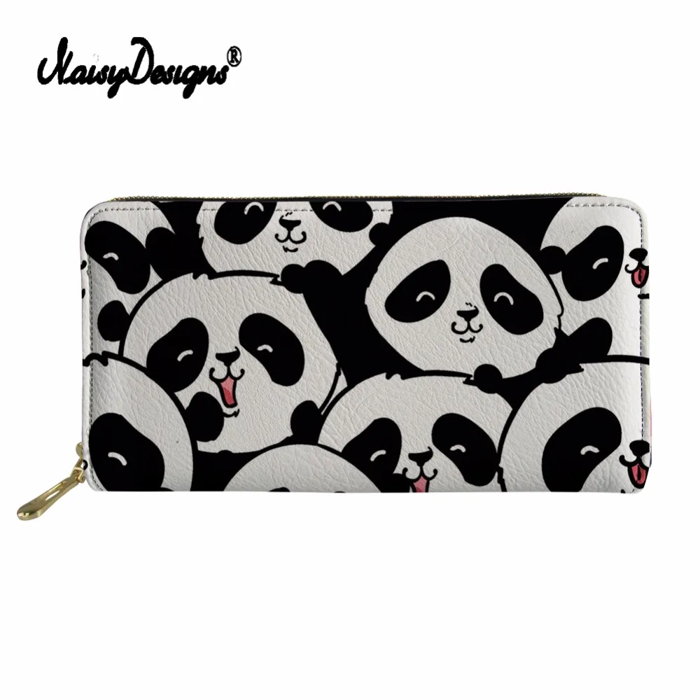 Noisydesigns Portamonete Impermeabili Da Donna Cartone Animato Mini Portamonete E Portafogli Panda Stampa Uomo Portafoglio In Pelle Pu Porta Passaport