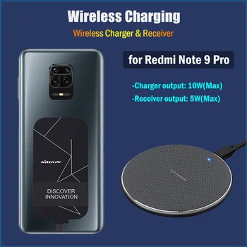 ワイヤレス充電xiaomi redmi注9プロ6.67 ''チーワイヤレス充電器installタイプc充電受信機アダプタギフトtpuケース