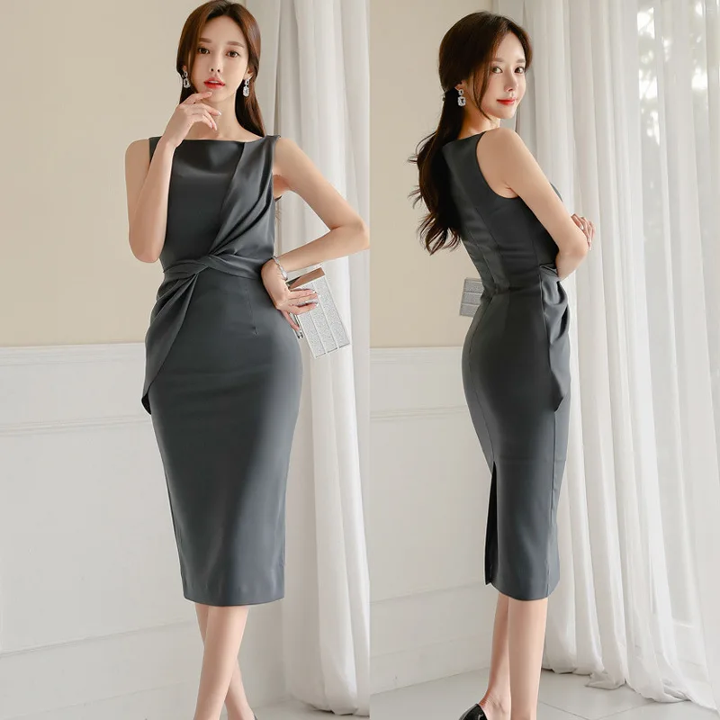 

Dress 2019 Autumn New Style Debutante Elegant Mid-length Slim Fit-Style Sheath Base Pencil Skirt Women's