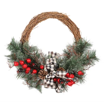 

Artificial Flower Wreath Versatile Wall-mounted Decorative Wreath For Christmas Home Party Door Hanging Xmas Wedding Ornament