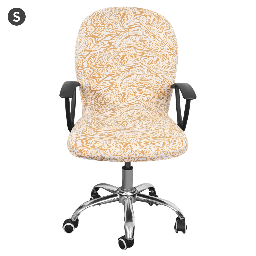 Эластичный офисный чехол на компьютерное кресло боковой рычаг чехол для кресла спандекс вращающийся подъем пылезащитный чехол для стула Универсальный Без стула - Цвет: orange