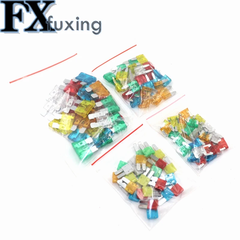 30Pcs Standard Auto Blade Fuse For Car 5A 10A 15A 20A 25A 30 AMP Each 5pcs Car Fuse Auto Fuse Medium Mini Micro M2 Fuse 2Pin NEW