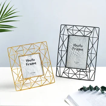 

4/6 Inch Photo Frame Printing Frame Luxuriant Home Decor Gift Iron Picture Frame 2 Colors Frames for Pictures Porta Retrato